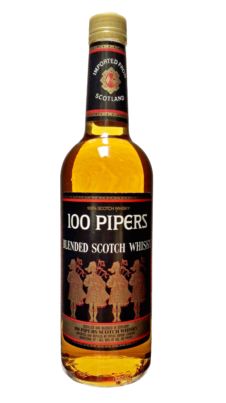 100 Pipers Blended Scotch Whiskey 1.75 LT Single